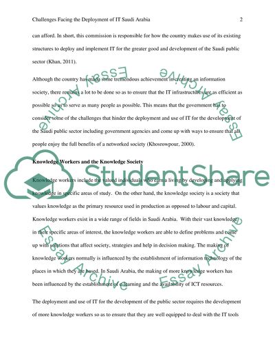 Challenges Facing the Deployment of IT in Saudi Arabia