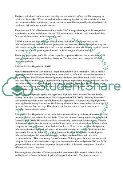 EDF Group and EON SE from an Investors Perspective