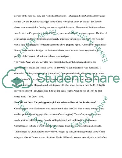 Freedmans Bureau, Forty Acres and a Mule, Cowboy and how it shaped American identity