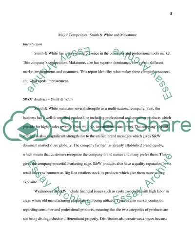 Strategy for Smith & White and Makatume