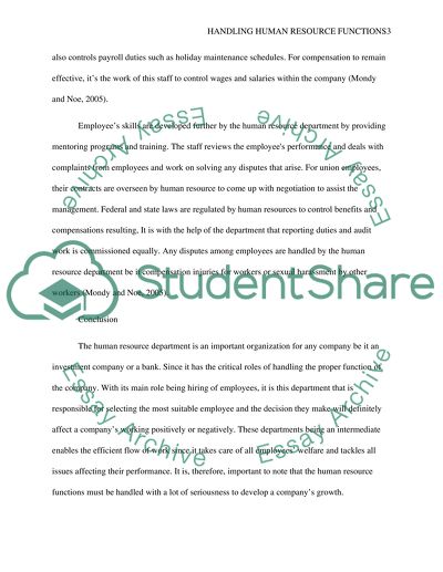 How hr functions are handled