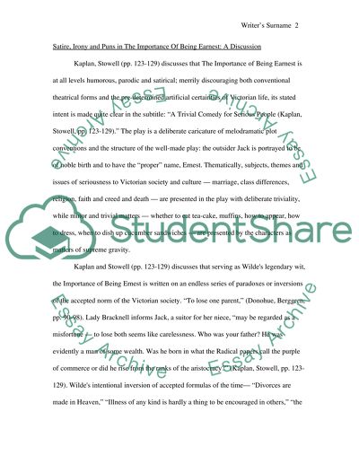 Humor and Satire in The Importance of Being Earnest