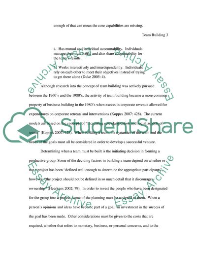 Creating and Leading a Team to Success