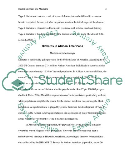 Diabetes and the African American Population