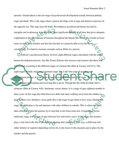 The Concept of Eriksons Psychosocial Theory