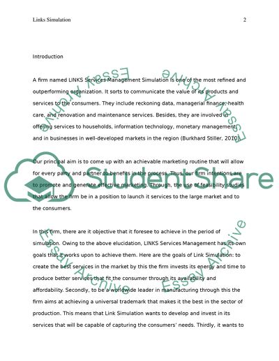 Links Simulation: Service Science, Management, and Engineering