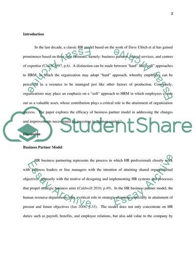 The Devolution of HR Responsibilities to the Line Managers - Snow Mountain Hotels Group