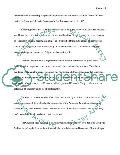 Construction and Purpose of Chumash Tomol