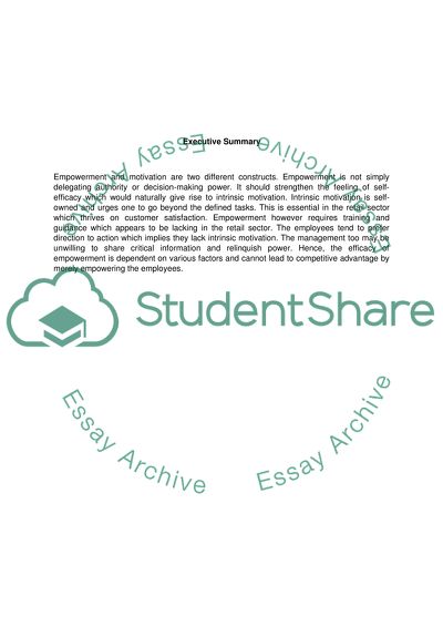 The Concept of Empowerment - The Link between Empowerment and Motivation