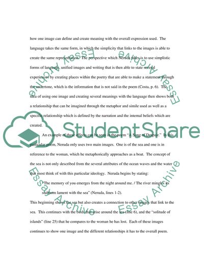 Creating New Perspectives with Imagery and Language of Pablo Neruda