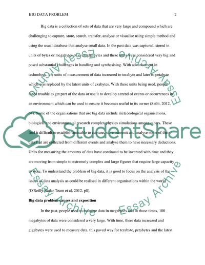 Big Data Problem Causes and Exposition