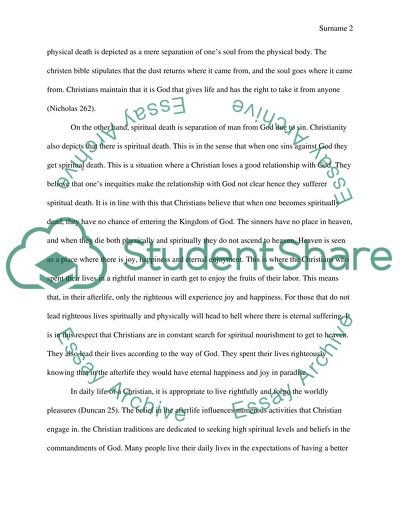 Death and the Afterlife of Christianity and Buddhism