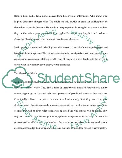 Media Power, the Myth of the Mirror