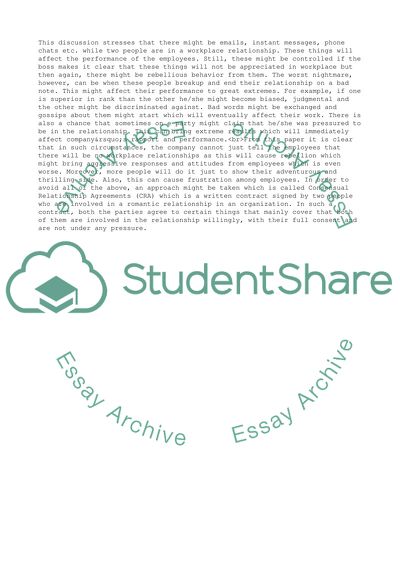 Consensual Relationship Agreements