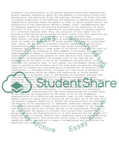 Developing Successful Business Teams