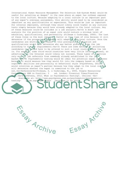 International Human Resource Management