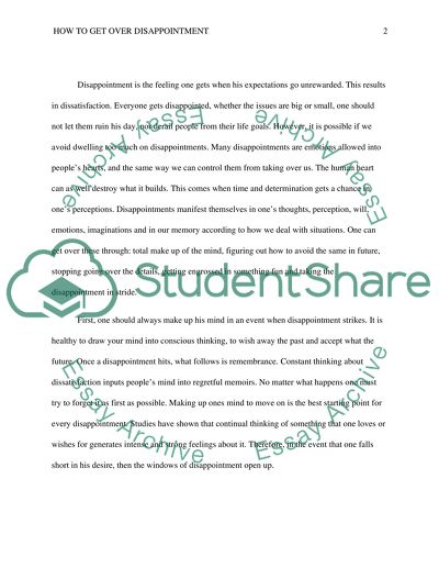 How to Get Over a Disappointment