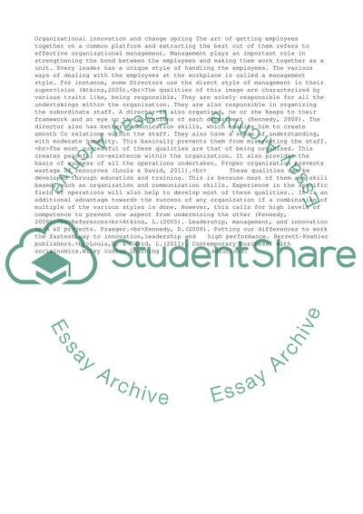 Organizational Innovation and Change SPRING13-A-8-MGT351-1