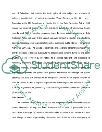 The Patient Confidentiality and Data Protection Act
