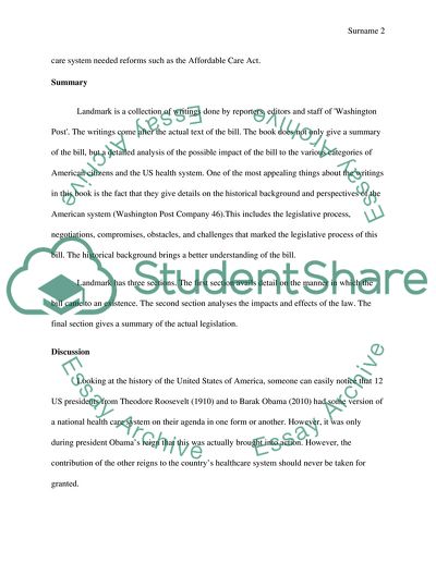 Landmark: The Inside Story of Americas New Health-Care Law