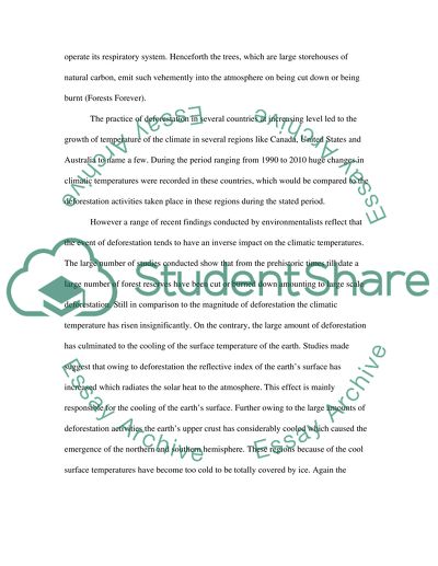 Climate Change and Deforestation