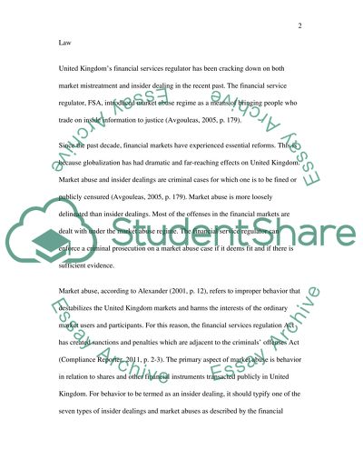 Why does the UK financial services regulator take such a dim view of both market abuse and insider dealing