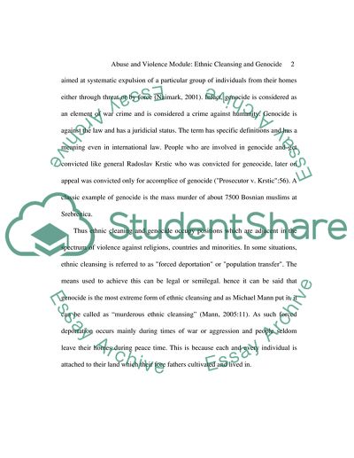 MIH543 - Perspectives on Abuse Violence Module 5 - Case