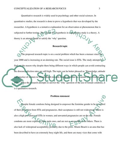 Conceptualization of a Research Focus