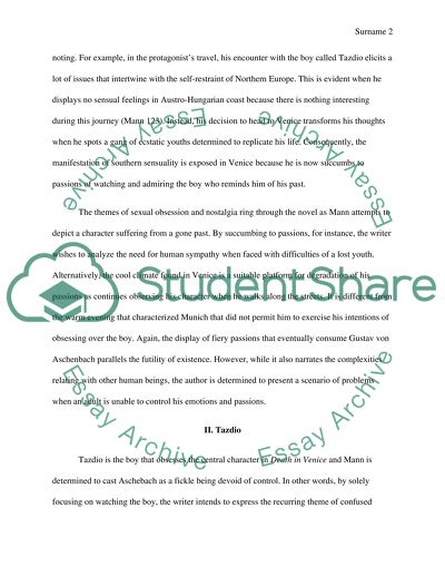 Death in Venice by Mann