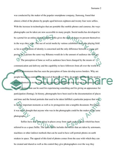 Selfie as a Type of a Modern Photography