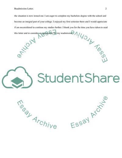 Readmission essay