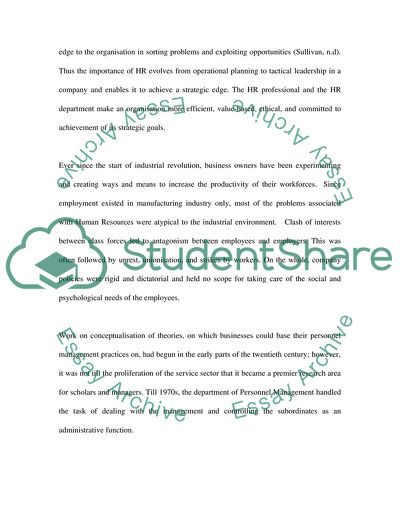 Human Resource Managment in Its Environment