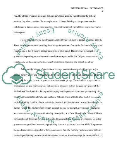 Monetary and Fiscal policies