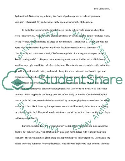 Are Families Dangerous