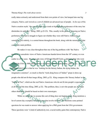 Thomas Kings Truth about Stories and Its Impact on Social Workers