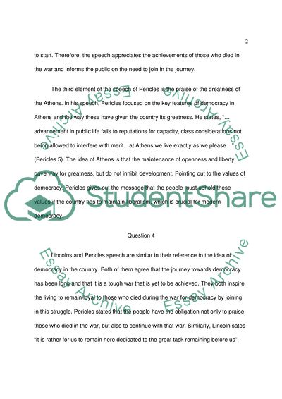Analysis of Pericles Speech