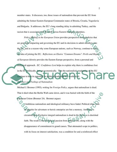 Nationalist Feelings in the EU Countries
