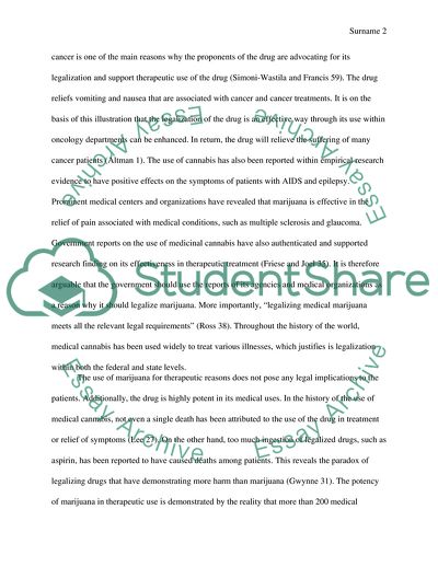 The Legalization of Medical Cannabis