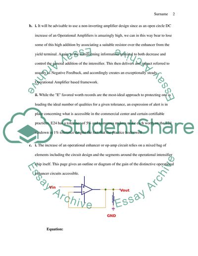 Analogue Electronics