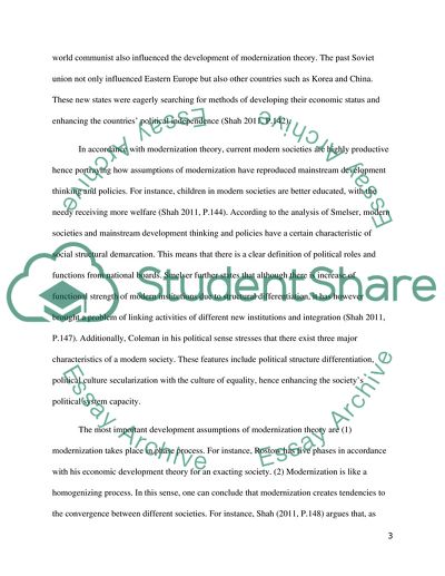 Development Conditions and Experience