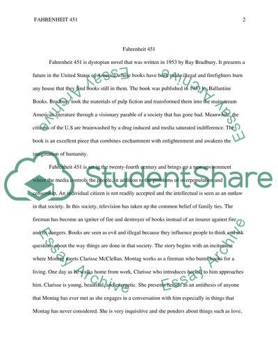 Dystopian Novel: Fahrenheit 451