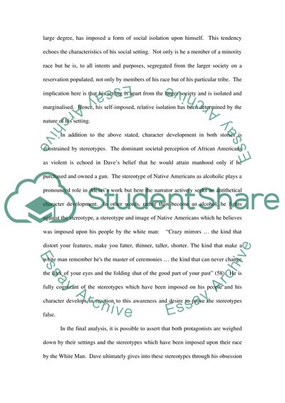 Comparison of Wrights The Man Who Was Almost A Man and Alexeis Lone Ranger and Tonto Fistfight in Heaven