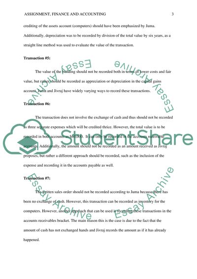 Juma and Jivraj Disagree in Finance and Accounting