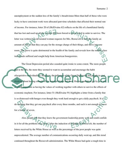 Relevance of the Letters and Photographs of the Great Depression to Americans