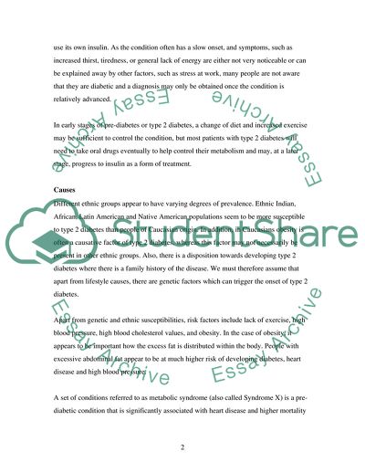 Pathophysiological Processes Involved in Type Two Diabetes