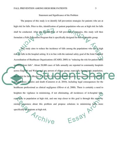 Fall Prevention among High Risk Patients