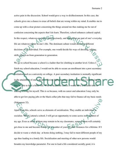 A School as a Ladder for Climbing to Another Level