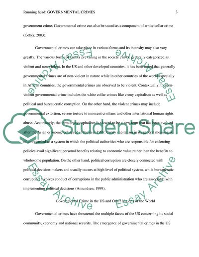 Meaning of Governmental Crime and Its Various Forms