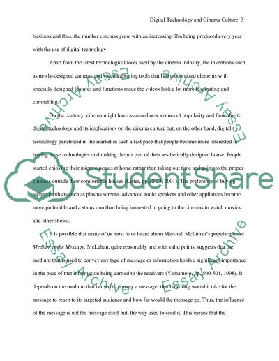 Digital Technology and Cinema Culture