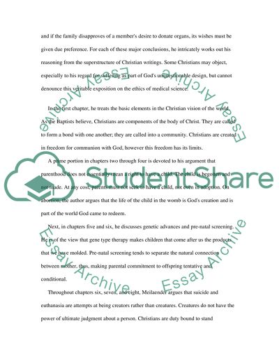 Bioethics book report